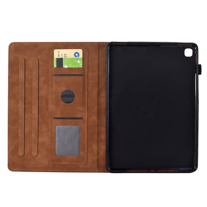 For iPad 10.2 2021 / 2020 / 10.5 2019 Cats Embossed Leather Smart Tablet Case(Brown) by bashfashion