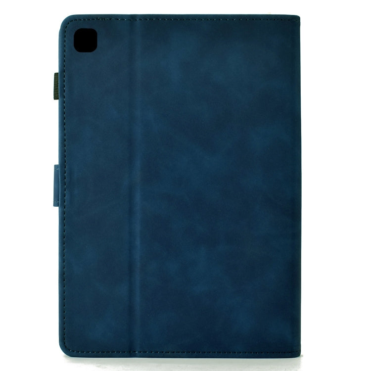 For Samsung Galaxy Tab A7 Lite T220 Cats Embossed Leather Tablet Case(Dark Blue) by bashfashion