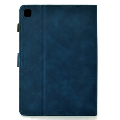For Samsung Galaxy Tab A7 Lite T220 Cats Embossed Leather Tablet Case(Dark Blue) by bashfashion