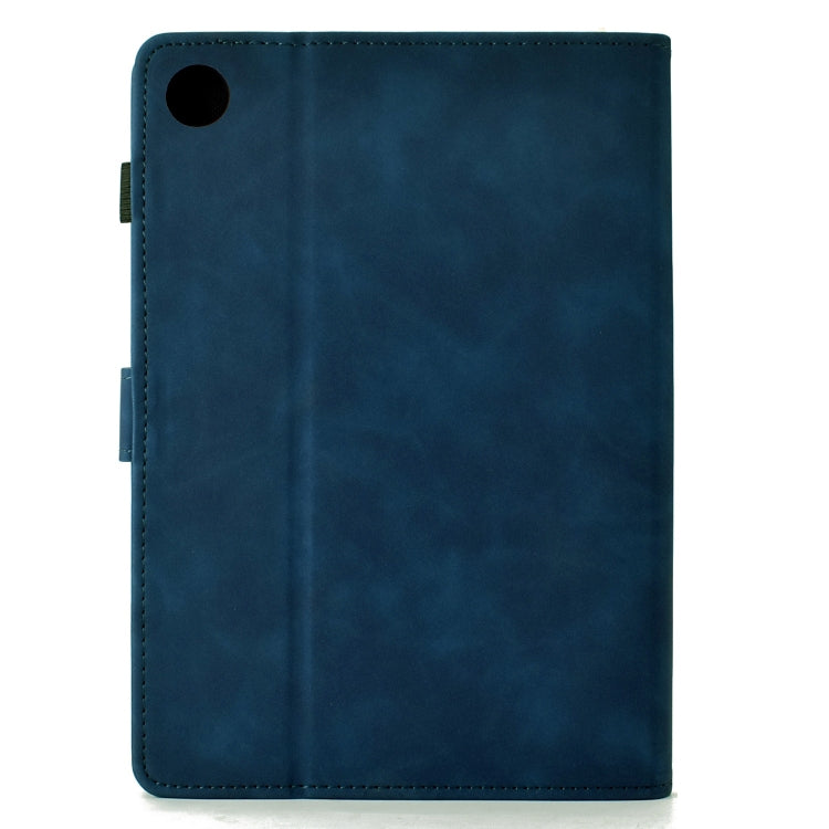 For Samsung Galaxy Tab A11 / A9 Cats Embossed Leather Tablet Case(Dark Blue) by bashfashion