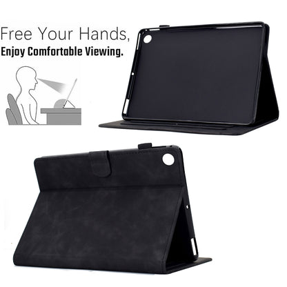 For Samsung Galaxy Tab A11 / A9 Cats Embossed Leather Tablet Case(Black) by bashfashion
