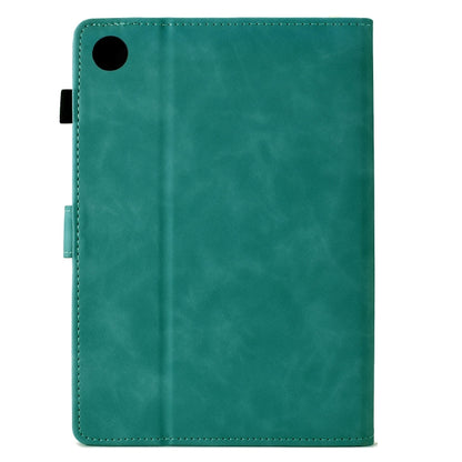 For Samsung Galaxy Tab A11 / A9 Cats Embossed Leather Tablet Case(Light Blue) by bashfashion