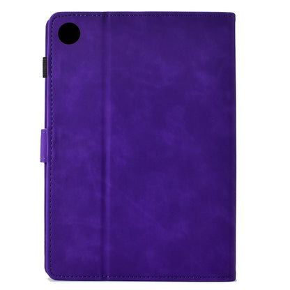 For Samsung Galaxy Tab A11 / A9 Cats Embossed Leather Tablet Case(Purple) by bashfashion