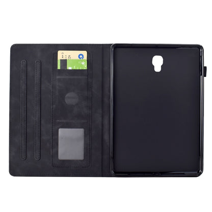 For Samsung Galaxy Tab A 10.5 T590 Cats Embossed Leather Smart Tablet Case(Black) by bashfashion