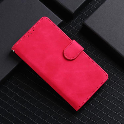 For iPhone 16e Skin Feel Magnetic Flip Leather Phone Case(Rose Red) by bashfashion