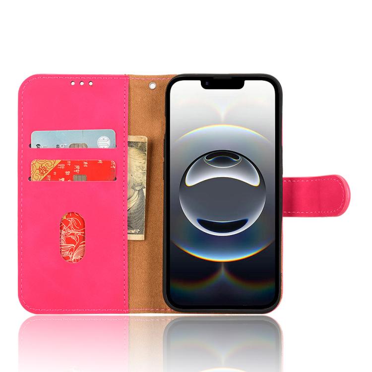 For iPhone 16e Skin Feel Magnetic Flip Leather Phone Case(Rose Red) by bashfashion