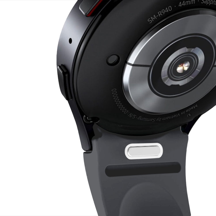 For Samsung Galaxy Watch 7 / 6 Button Style Quick Release Silicone Watch Band(Dark Grey) by bashfashion