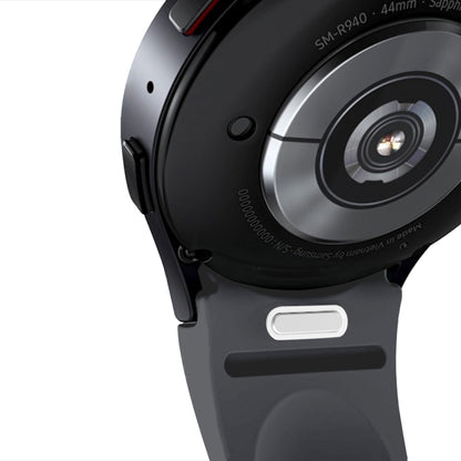 For Samsung Galaxy Watch 7 / 6 Button Style Quick Release Silicone Watch Band(Dark Grey) by bashfashion