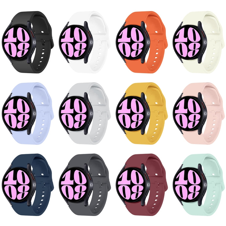 For Samsung Galaxy Watch 7 / 6 Button Style Quick Release Silicone Watch Band(Dark Grey) by bashfashion