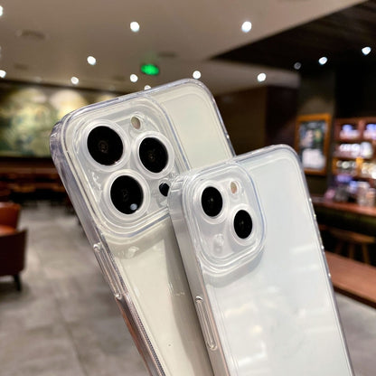 For iPhone 16e Angel Eye Straight Edge Full Cover TPU Phone Case(Transparent) by bashfashion