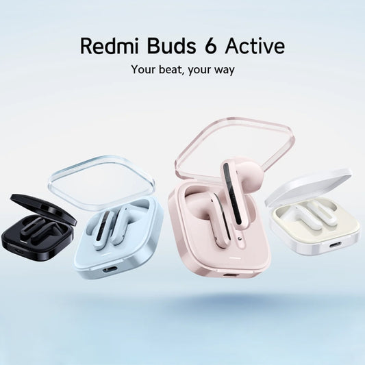 Original Xiaomi Redmi Buds 6 Active BT5.4 In-ear True Wireless Earbuds(White) by Xiaomi