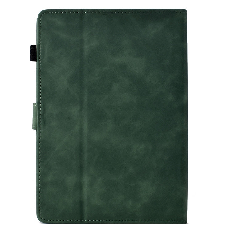 For Amazon Kindle Paperwhite 12th Gen 2024 Cats Embossed Leather Smart Tablet Case(Green) by bashfashion