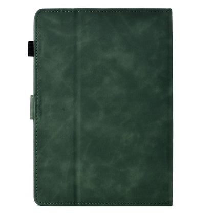For Amazon Kindle Paperwhite 12th Gen 2024 Cats Embossed Leather Smart Tablet Case(Green) by bashfashion