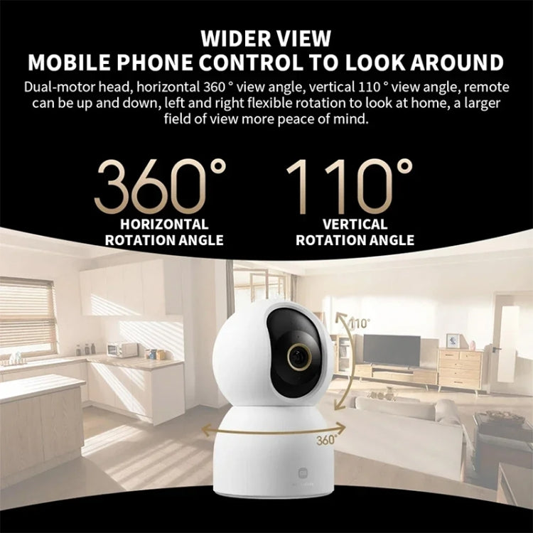 Original Xiaomi Smart Camera C700 4K 360 Viewing Angle Full-Color Night Vision AI Camera, Plug:US Plug by Xiaomi