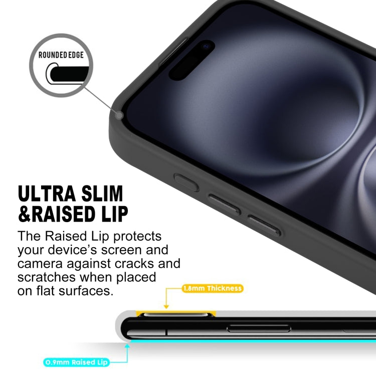 For iPhone 16 GEBEI Skin Feel MagSafe Magnetic Phone Case(Black) by GEBEI