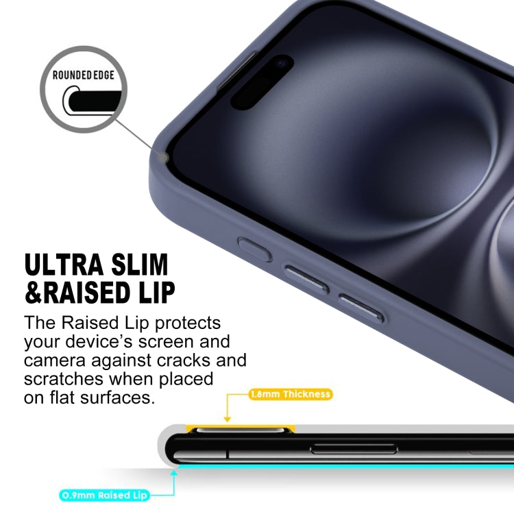 For iPhone 16 GEBEI Skin Feel MagSafe Magnetic Phone Case(Blue) by GEBEI