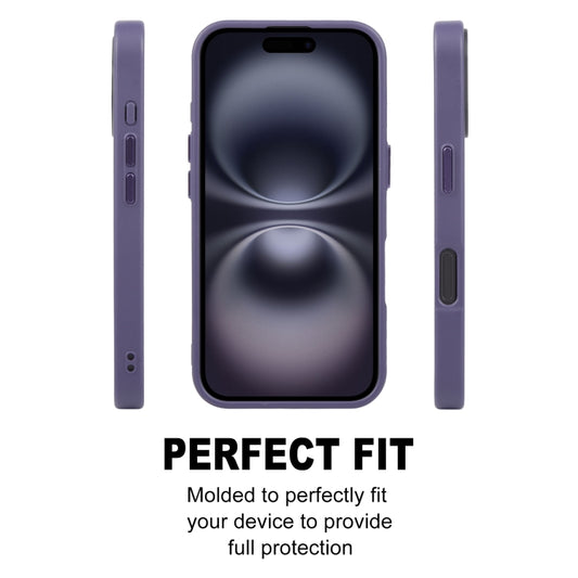 For iPhone 16 GEBEI Skin Feel MagSafe Magnetic Phone Case(Purple) by GEBEI