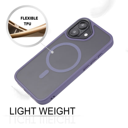 For iPhone 16 GEBEI Skin Feel MagSafe Magnetic Phone Case(Purple) by GEBEI