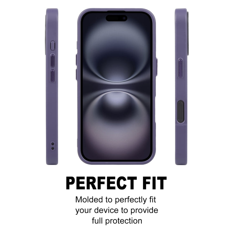 For iPhone 16 Plus GEBEI Skin Feel MagSafe Magnetic Phone Case(Purple) by GEBEI