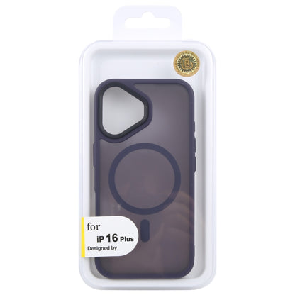 For iPhone 16 Plus GEBEI Skin Feel MagSafe Magnetic Phone Case(Purple) by GEBEI