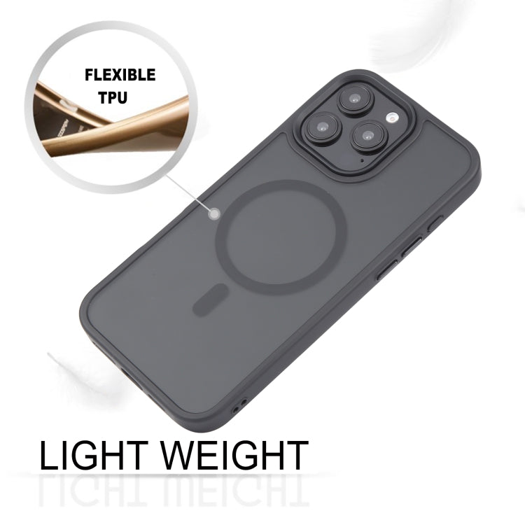 For iPhone 16 Pro GEBEI Skin Feel MagSafe Magnetic Phone Case(Black) by GEBEI