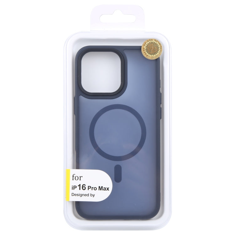 For iPhone 16 Pro GEBEI Skin Feel MagSafe Magnetic Phone Case(Blue) by GEBEI