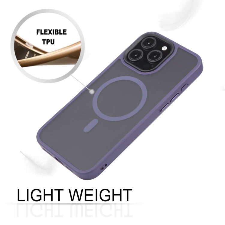 For iPhone 16 Pro GEBEI Skin Feel MagSafe Magnetic Phone Case(Purple) by GEBEI
