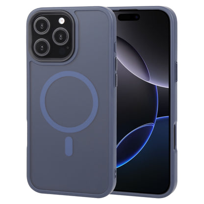 For iPhone 16 Pro Max GEBEI Skin Feel MagSafe Magnetic Phone Case(Blue) by GEBEI