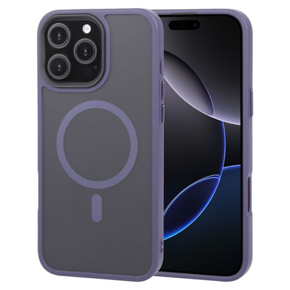 For iPhone 16 Pro Max GEBEI Skin Feel MagSafe Magnetic Phone Case(Purple) by GEBEI