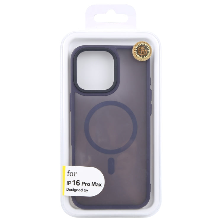 For iPhone 16 Pro Max GEBEI Skin Feel MagSafe Magnetic Phone Case(Purple) by GEBEI