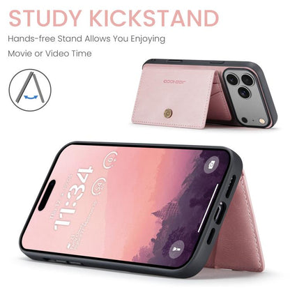 For iPhone 17 Pro Max JEEHOOD J01 Retro Magnetic Detachable Wallet Phone Case(Pink) by JEEHOOD