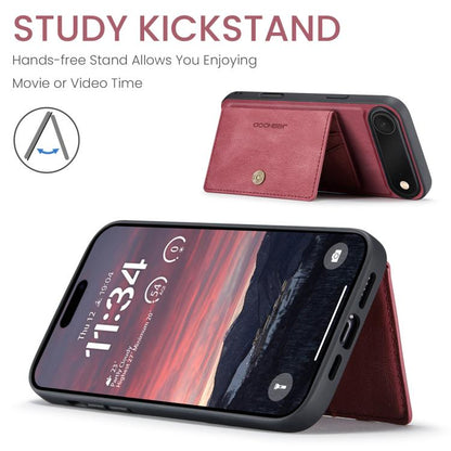 For iPhone Air JEEHOOD J01 Retro Magnetic Detachable Wallet Phone Case(Red) by JEEHOOD