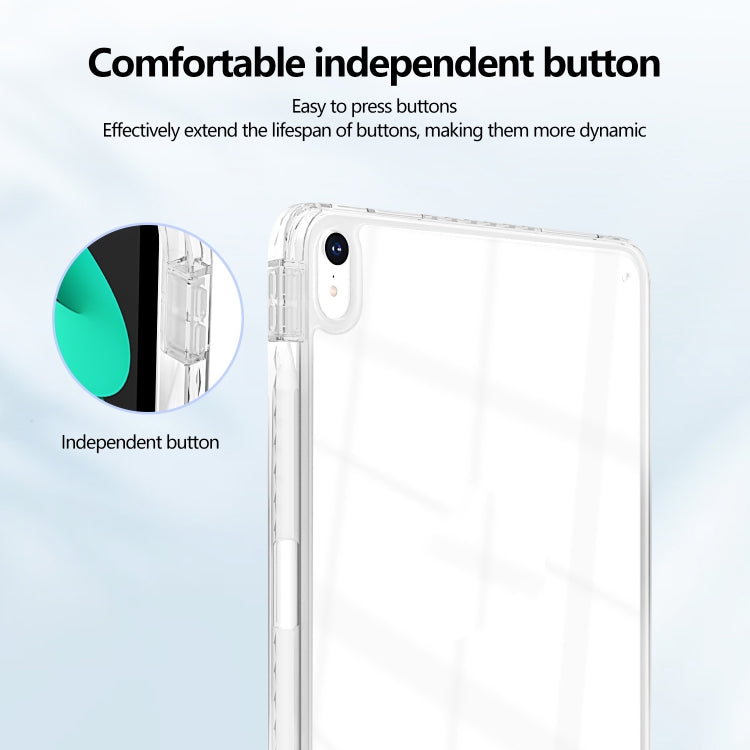 For iPad Pro 13 2025 / 2024 Acrylic Hybrid TPU Tablet Case with Pen Slot(Transparent) by bashfashion