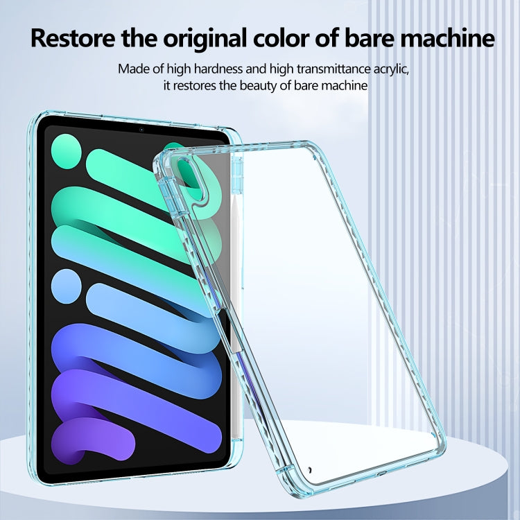 For iPad 2025 / 2022 Acrylic Hybrid TPU Tablet Case with Pen Slot(Light Blue) by bashfashion