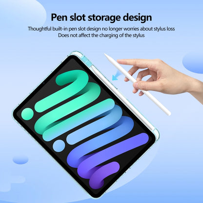For iPad 2025 / 2022 Acrylic Hybrid TPU Tablet Case with Pen Slot(Light Blue) by bashfashion