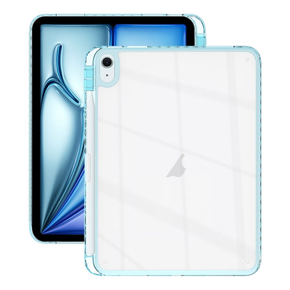 For iPad Air 11 2025 / 2024 / 2022 10.9 Acrylic Hybrid TPU Tablet Case with Pen Slot(Light Blue) by bashfashion