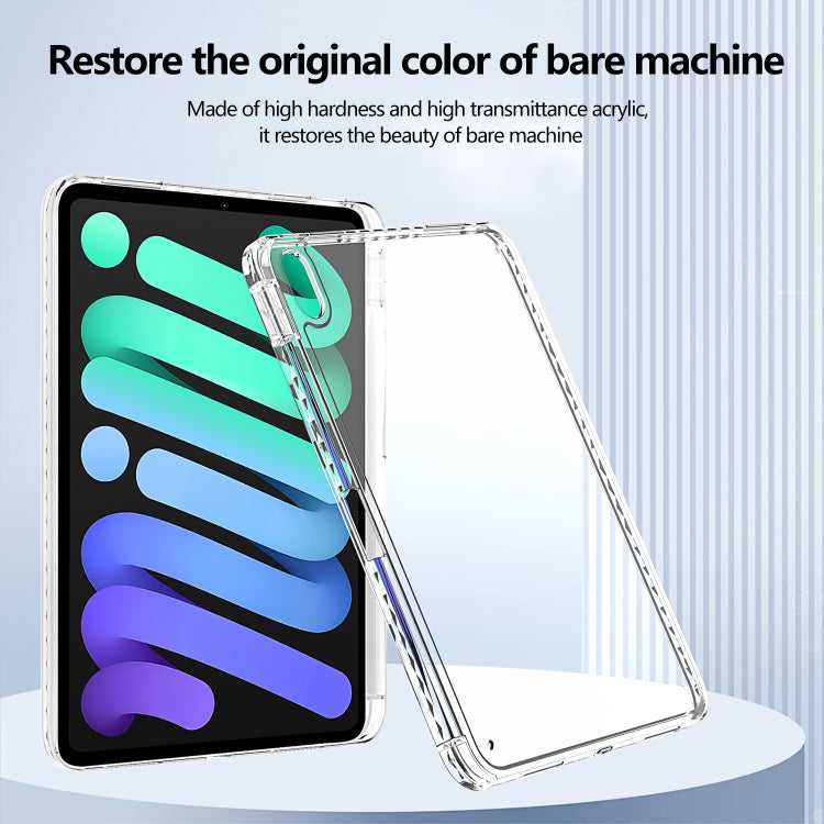 For iPad 10.2 2021 / Air 10.5 2019 Acrylic Hybrid TPU Tablet Case with Pen Slot(Transparent) by bashfashion