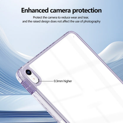 For iPad Air 13 2025 / 2024 Acrylic Hybrid TPU Tablet Case with Pen Slot(Purple) by bashfashion