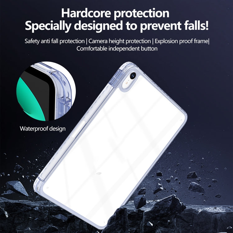 For iPad Pro 11 2025 / 2024 Acrylic Hybrid TPU Tablet Case with Pen Slot(Lavender) by bashfashion