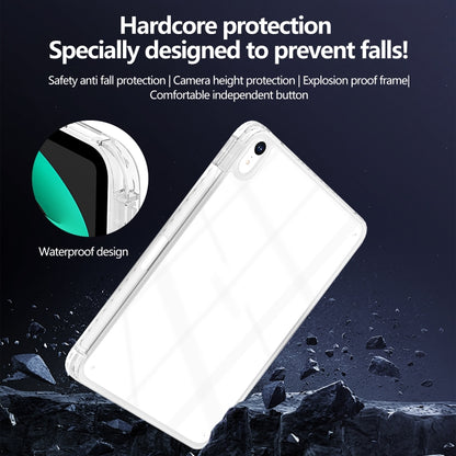 For iPad mini 2024 / mini 6 Acrylic Hybrid TPU Tablet Case with Pen Slot(Transparent) by bashfashion
