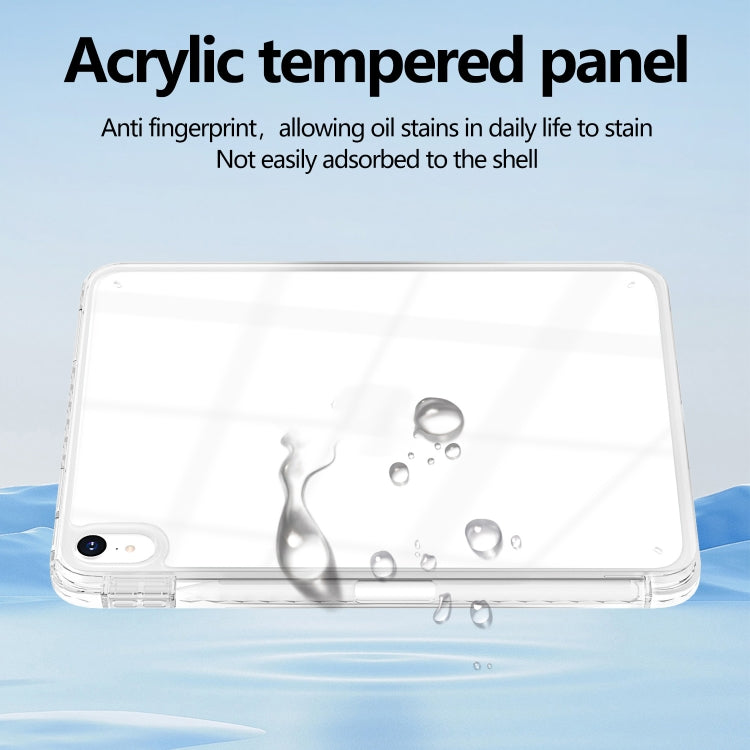 For iPad mini 2024 / mini 6 Acrylic Hybrid TPU Tablet Case with Pen Slot(Transparent) by bashfashion