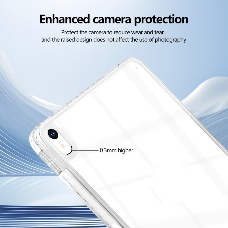 For iPad mini 2024 / mini 6 Acrylic Hybrid TPU Tablet Case with Pen Slot(Transparent) by bashfashion