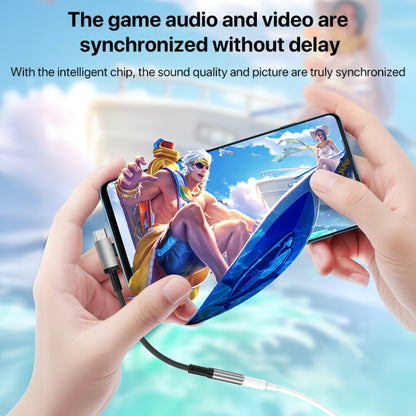 2 in 1 USB-C / Type-C, 8 Pin to 3.5mm Audio Adapter Cable, Length:15.6cm(Grey) by bashfashion