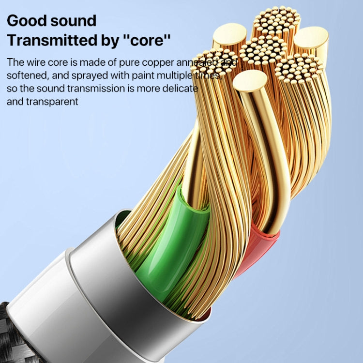 2 in 1 USB-C / Type-C, 8 Pin to 3.5mm Audio Adapter Cable, Length:15.6cm(Grey) by bashfashion