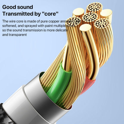 2 in 1 USB-C / Type-C, 8 Pin to 3.5mm Audio Adapter Cable, Length:15.6cm(Grey) by bashfashion