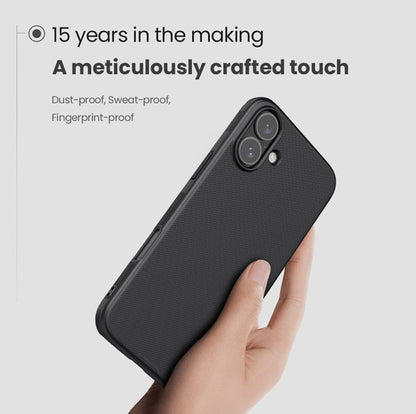 For iPhone 16 NILLKIN Frosted Shield Pro PC + TPU Phone Case(Black) by NILLKIN
