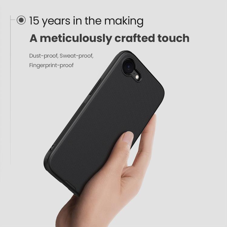 For iPhone 16e NILLKIN Frosted Shield Pro PC + TPU Phone Case(Black) by NILLKIN