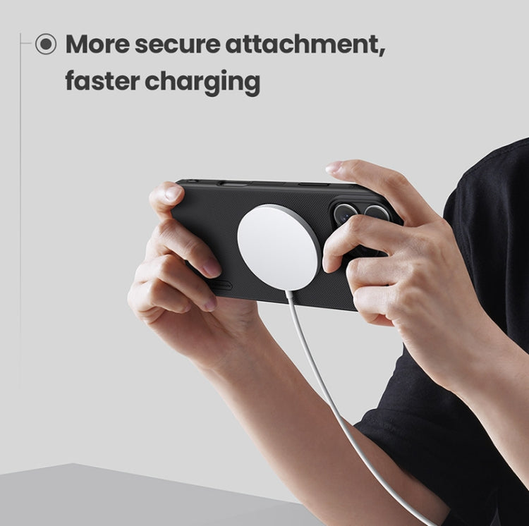 For iPhone 16 Pro Max NILLKIN Frosted Shield Pro Magnetic Magsafe Phone Case(Black) by NILLKIN