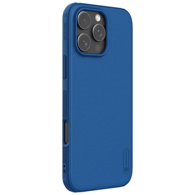 For iPhone 16 Pro Max NILLKIN Frosted Shield Pro Magnetic Magsafe Phone Case(Blue) by NILLKIN