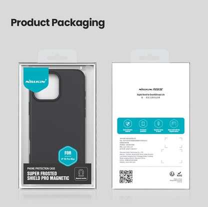 For iPhone 16 Pro NILLKIN Frosted Shield Pro Magnetic Magsafe Phone Case(Blue) by NILLKIN